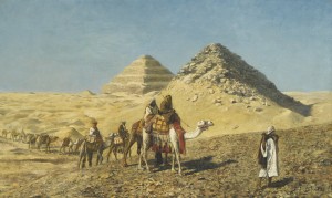 Caravan and pyramids